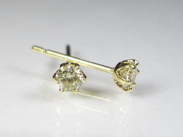 K18YGダイヤスタッド ピアス 0.3CT - labaleinemarseille.com