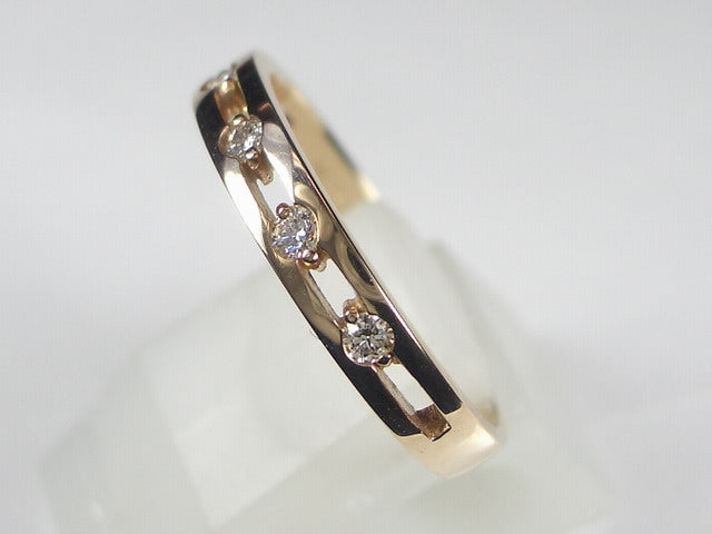 美品 ダイヤ 2.20ct K18PG リング 指輪 ダイヤモンド ピンクゴールド 16号 ジュエリー アクセアリー 0129レディース