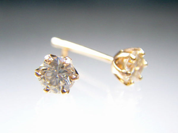 K18PGダイヤスタッド ピアス 0.1CT