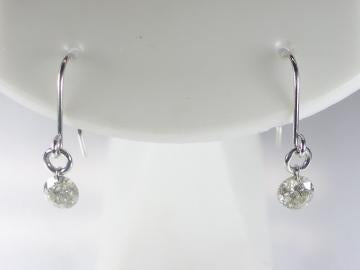 K18WG ホワイトゴールドダイヤモンドフックタイプ ピアス 0.3CT